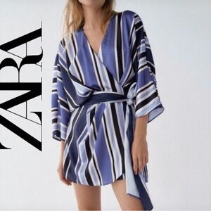 ZARA Striped Kimono Sleeve Romper (Women’s Small)​